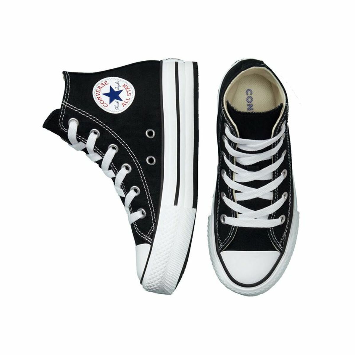 Sports Shoes for Kids Converse Chuck Taylor All Star Lift Platform Black-4