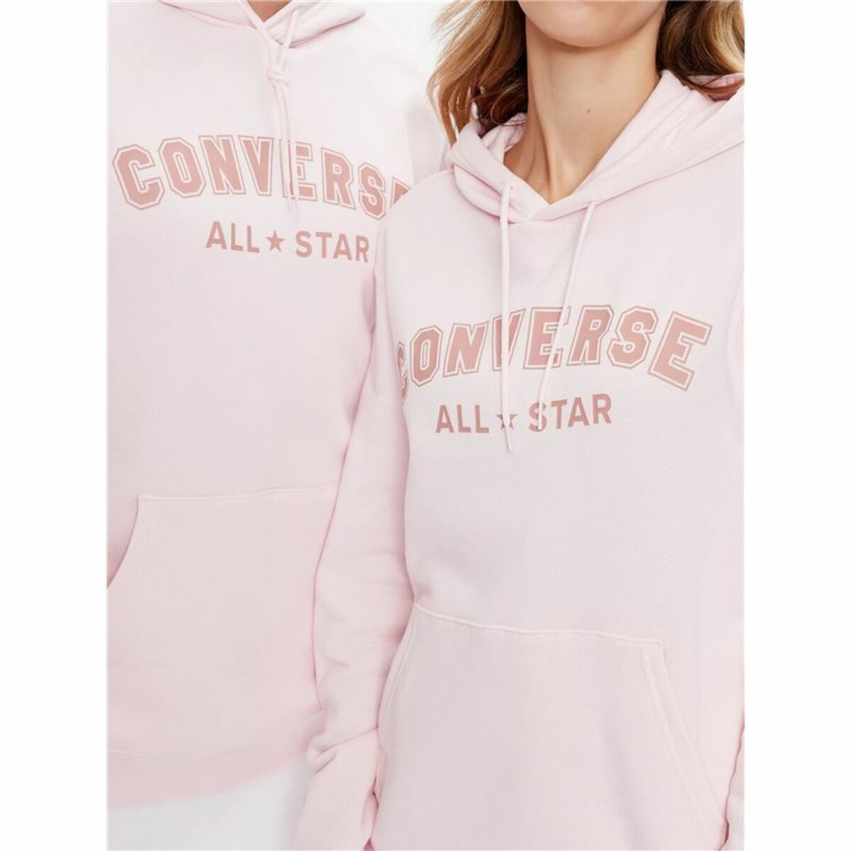 Unisex Hoodie Converse Classic Fit All Star Single Screen Light Pink-1