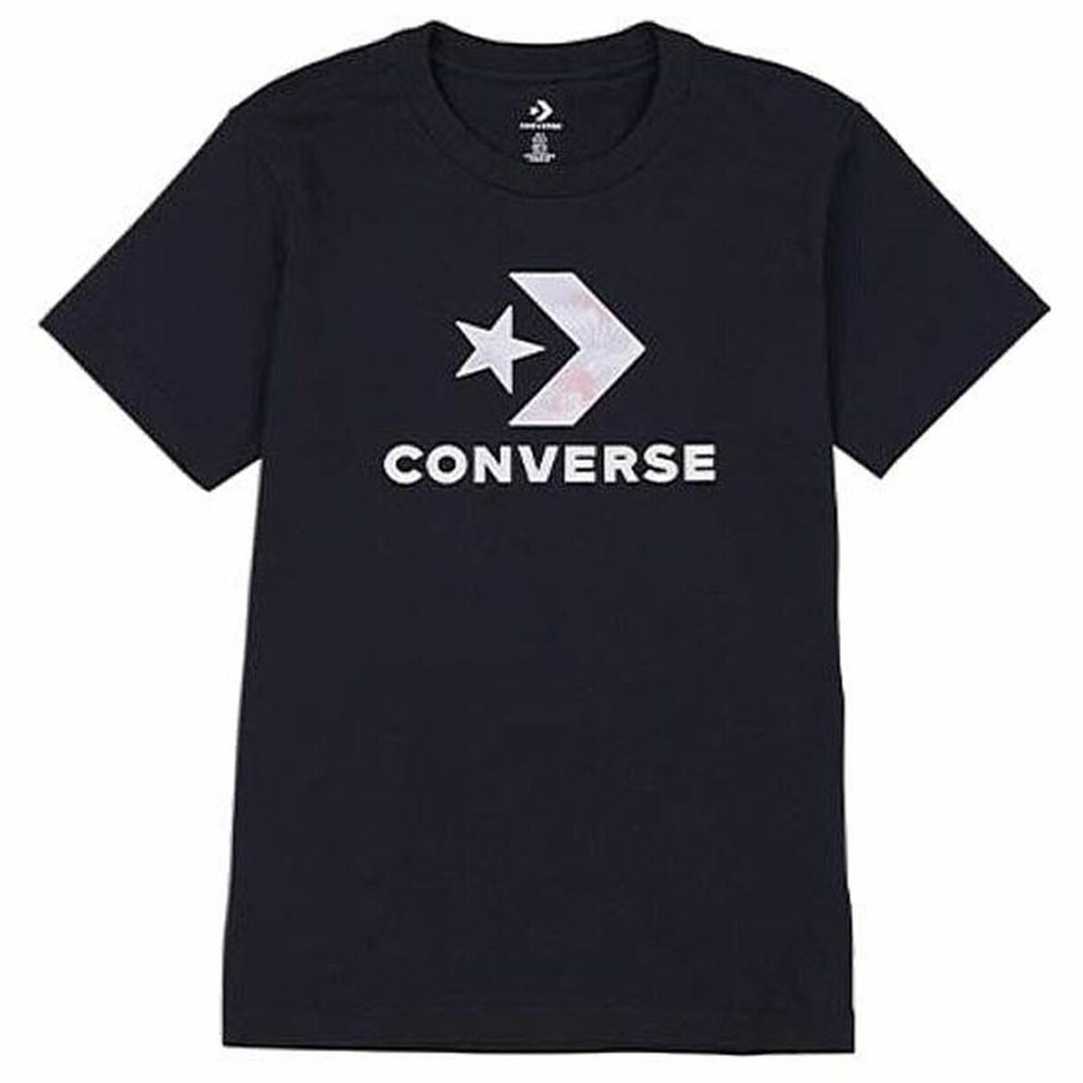 Women’s Short Sleeve T-Shirt Converse Seasonal Star Chevron Black-0