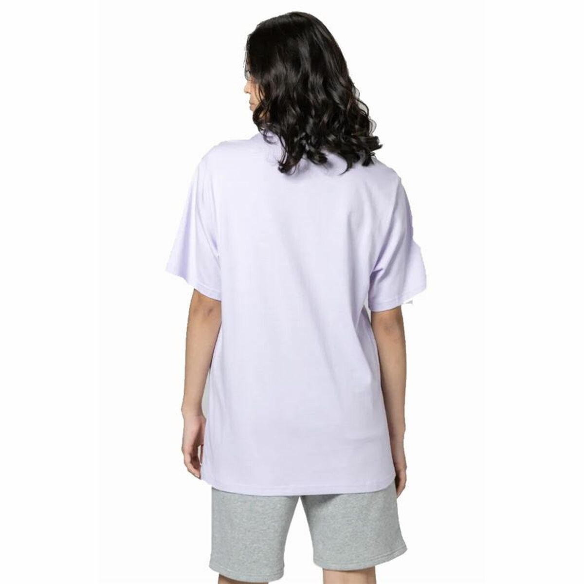 Unisex Short Sleeve T-Shirt Converse Standard Fit Center Front Large Lavendar-1