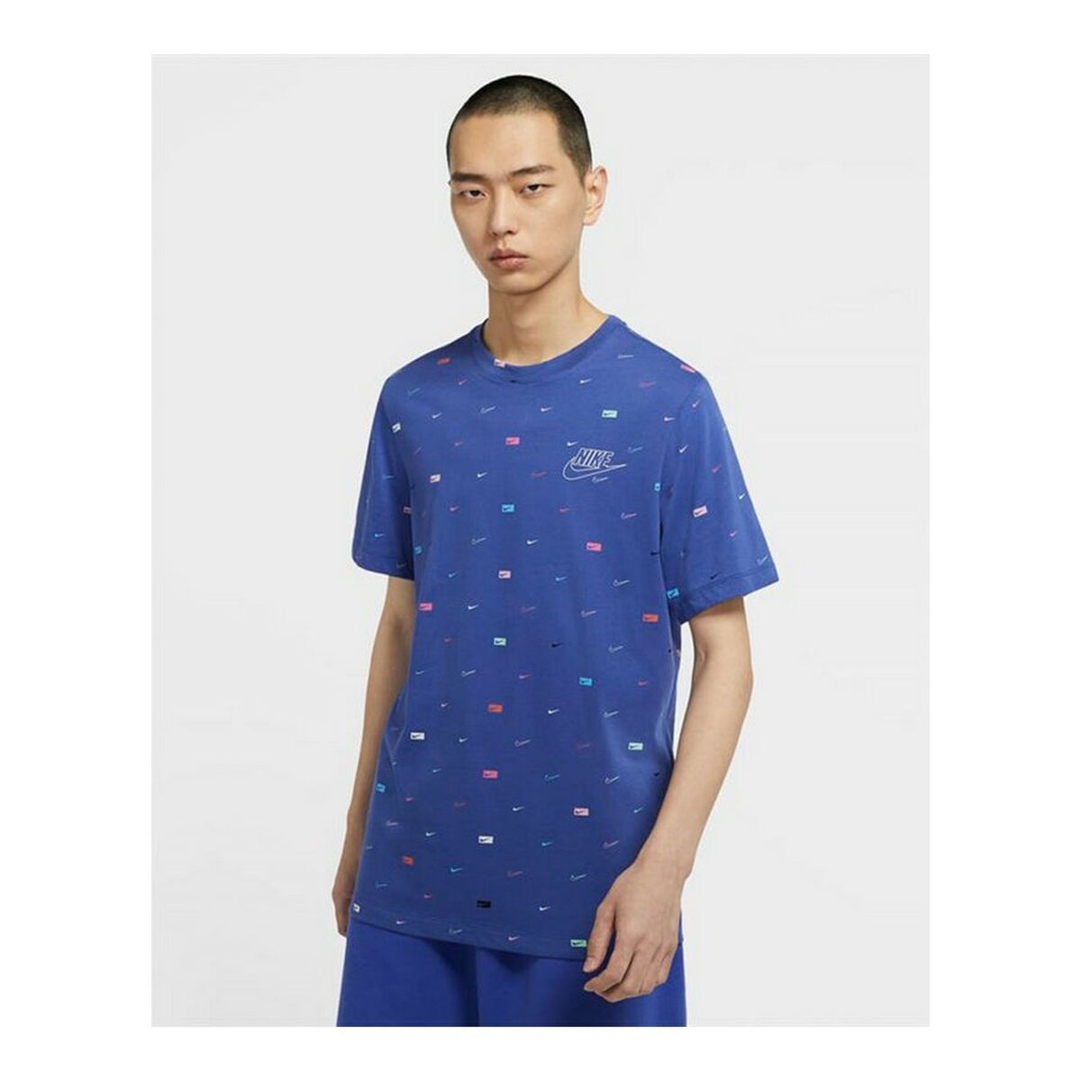 Men’s Short Sleeve T-Shirt Nike Sportswear Indigo-7