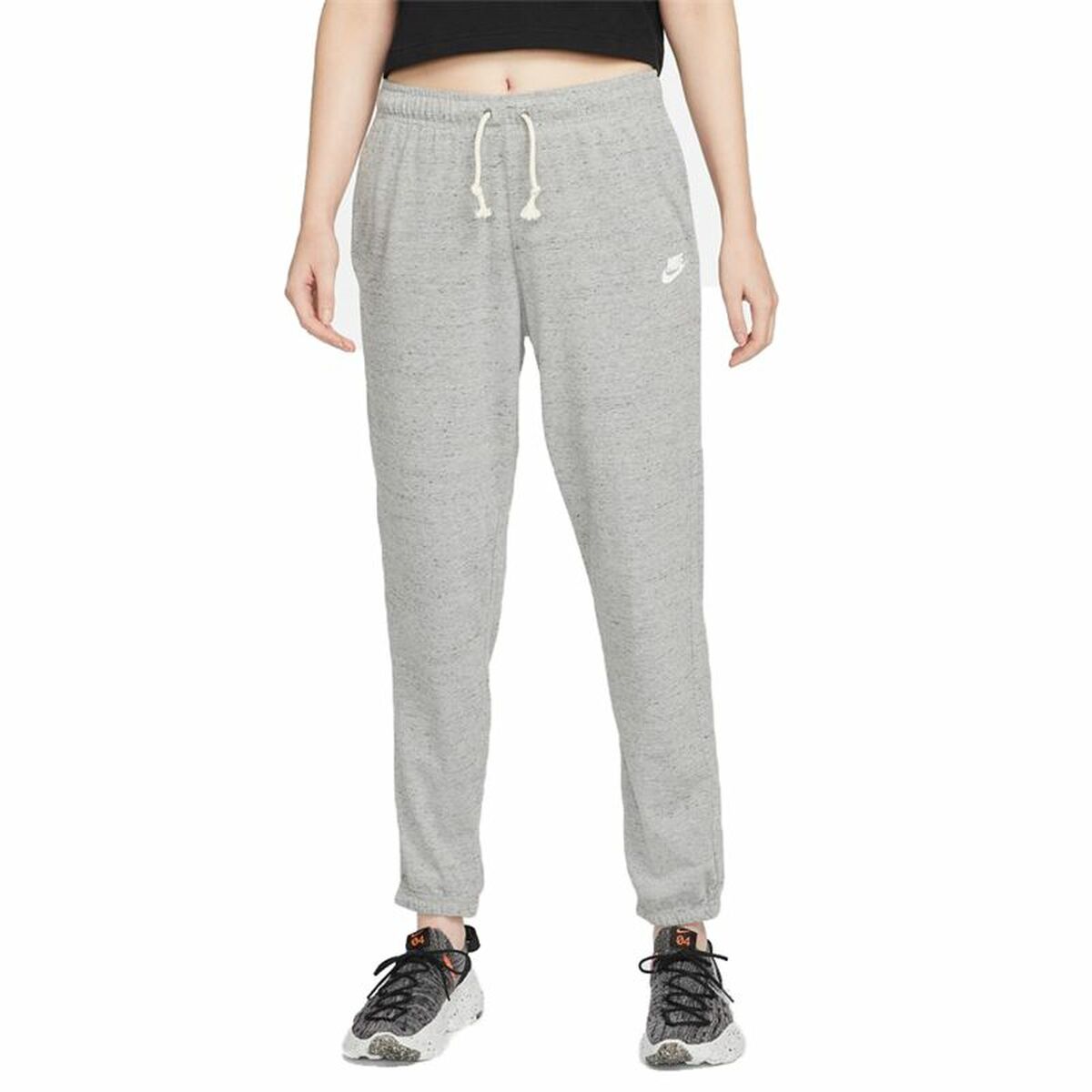 Long Sports Trousers Nike Sportswear Gym Vintage Grey Lady-0