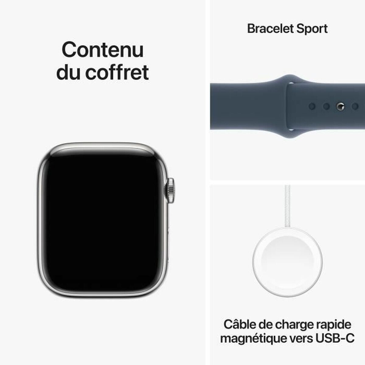 Smartwatch Apple Series 9 Blue Silver 45 mm-1