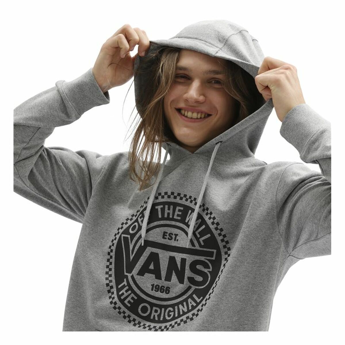 Men’s Hoodie Vans Big Chest Lock Up Light grey-2