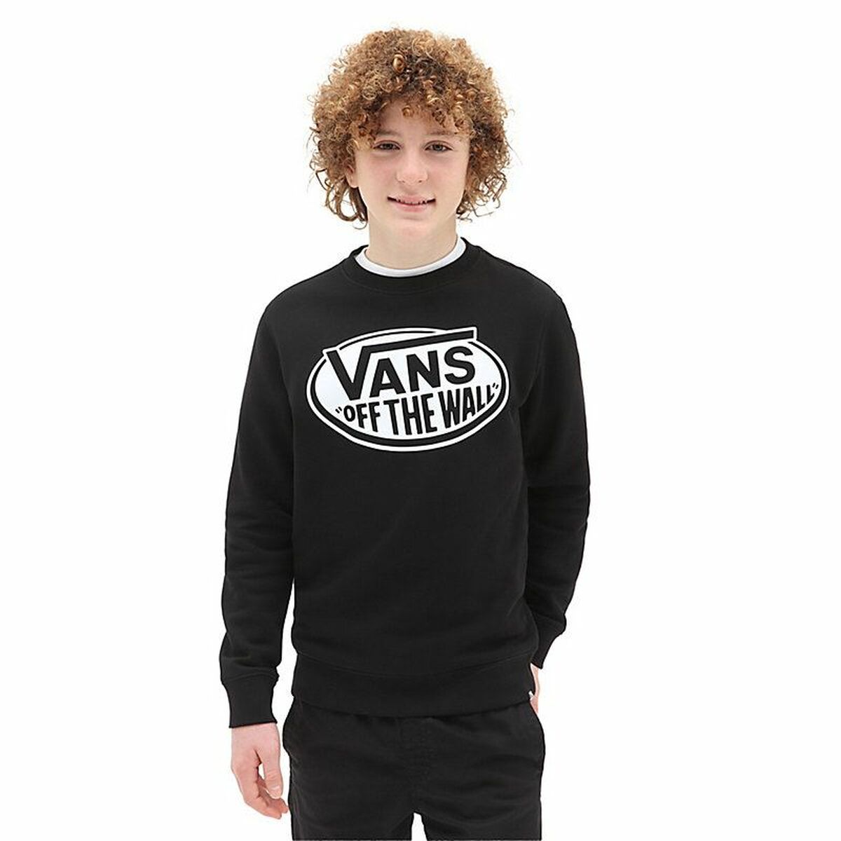 Men’s Sweatshirt without Hood Vans Off The Wall Black-0