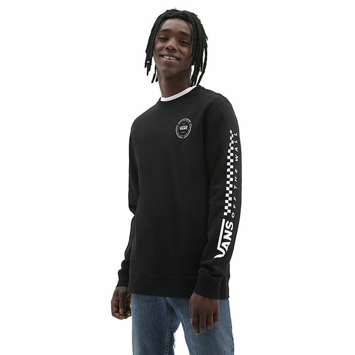 Men’s Sweatshirt without Hood Vans Orbiter Black-0