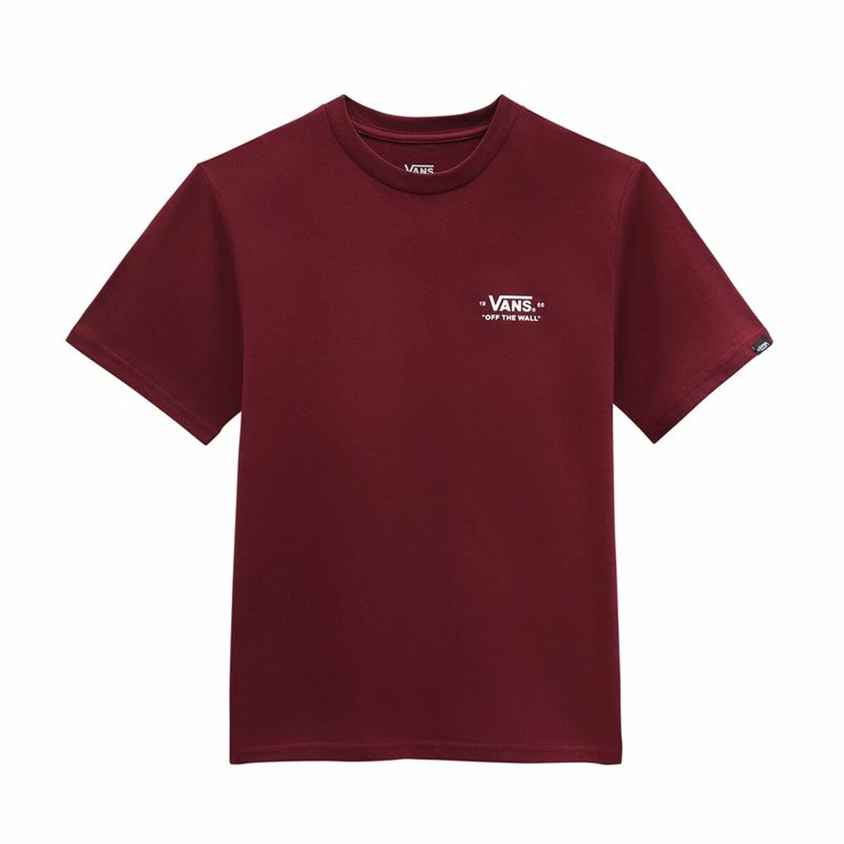 Child's Short Sleeve T-Shirt Vans Essentials Dark Red-0