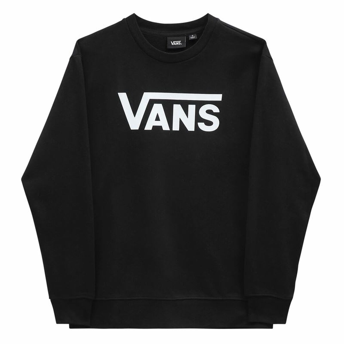 Women’s Sweatshirt without Hood Vans Drop V Logo BFF Crew Black-0