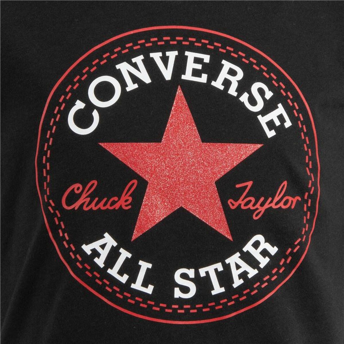 Child's Short Sleeve T-Shirt Converse Timeless Patch Black-2