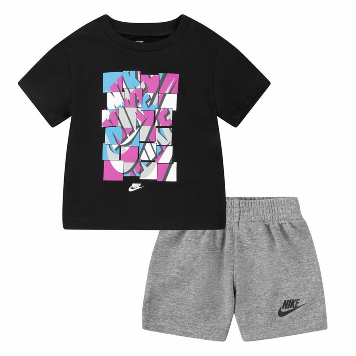 Sports Outfit for Baby Nike Nsw Add Ft  Black Grey-3