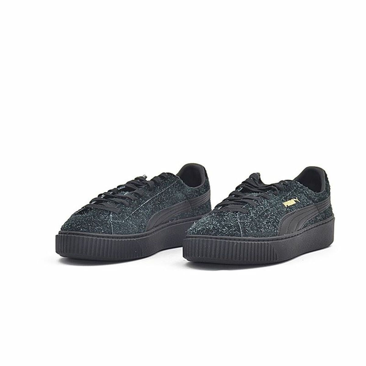 Sports Trainers for Women Puma Suede Platform Eletal Black-4