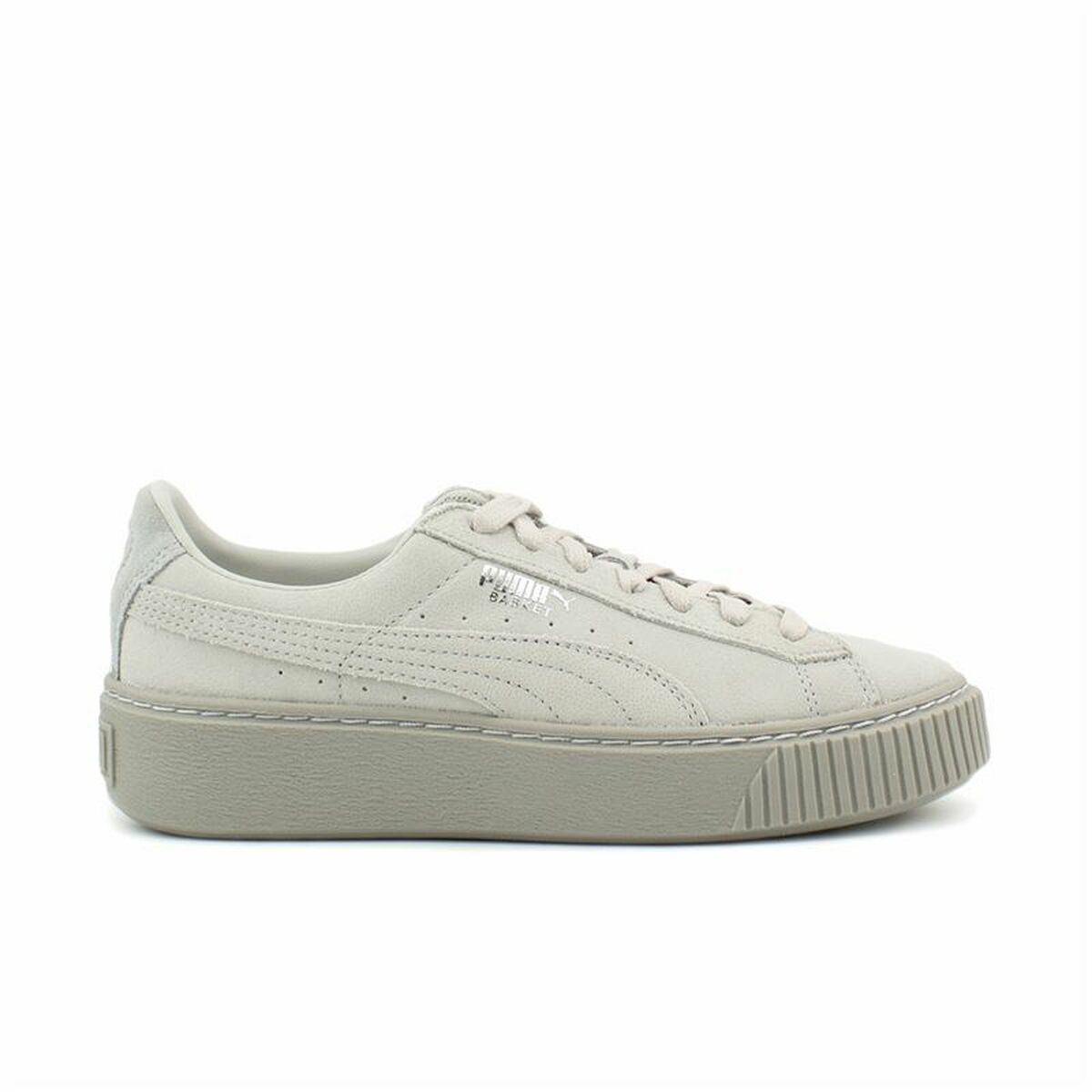 Sports Trainers for Women Puma Basket Platform Reset White-7