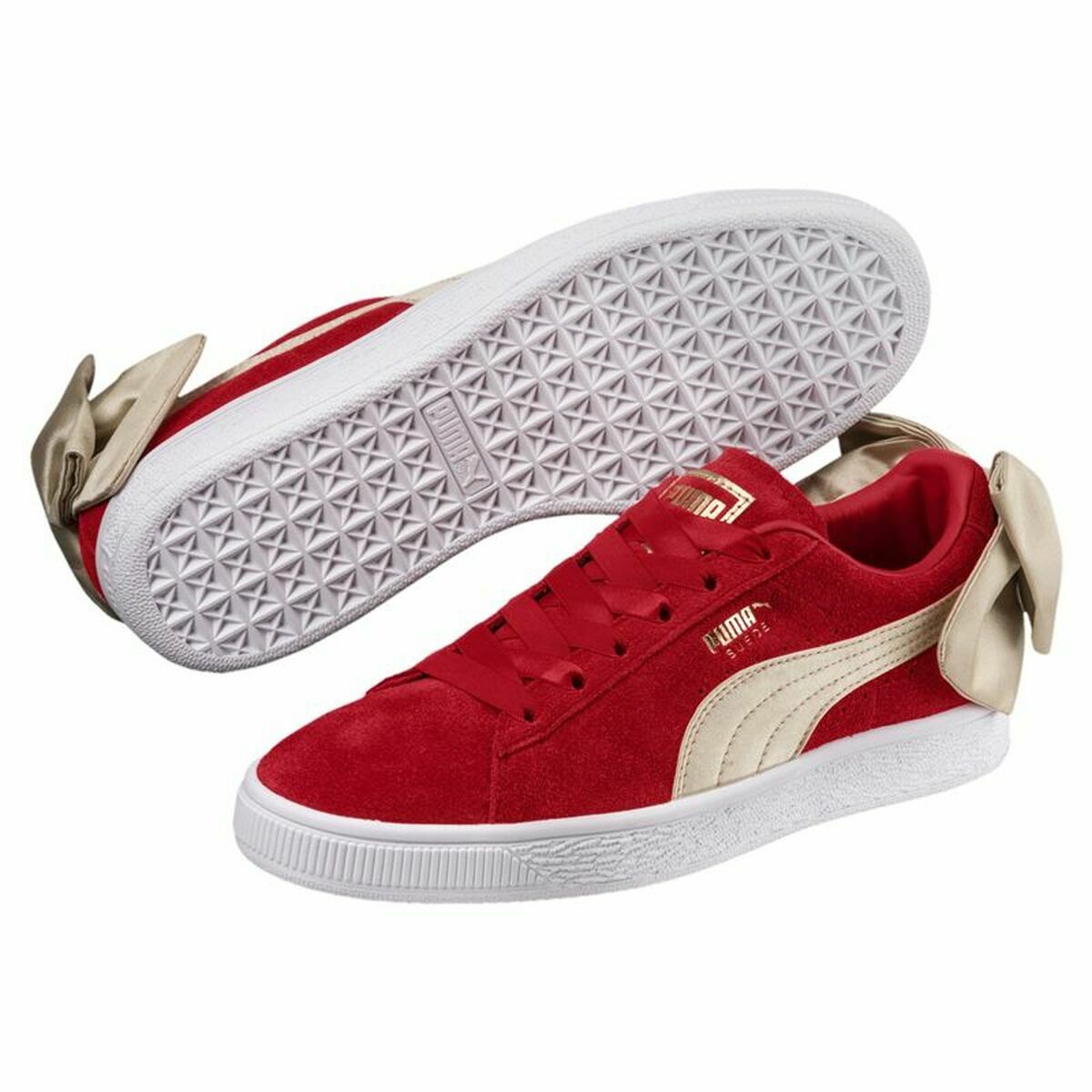 Women's casual trainers Puma Sportswear Suede Bow Varsity Red-5