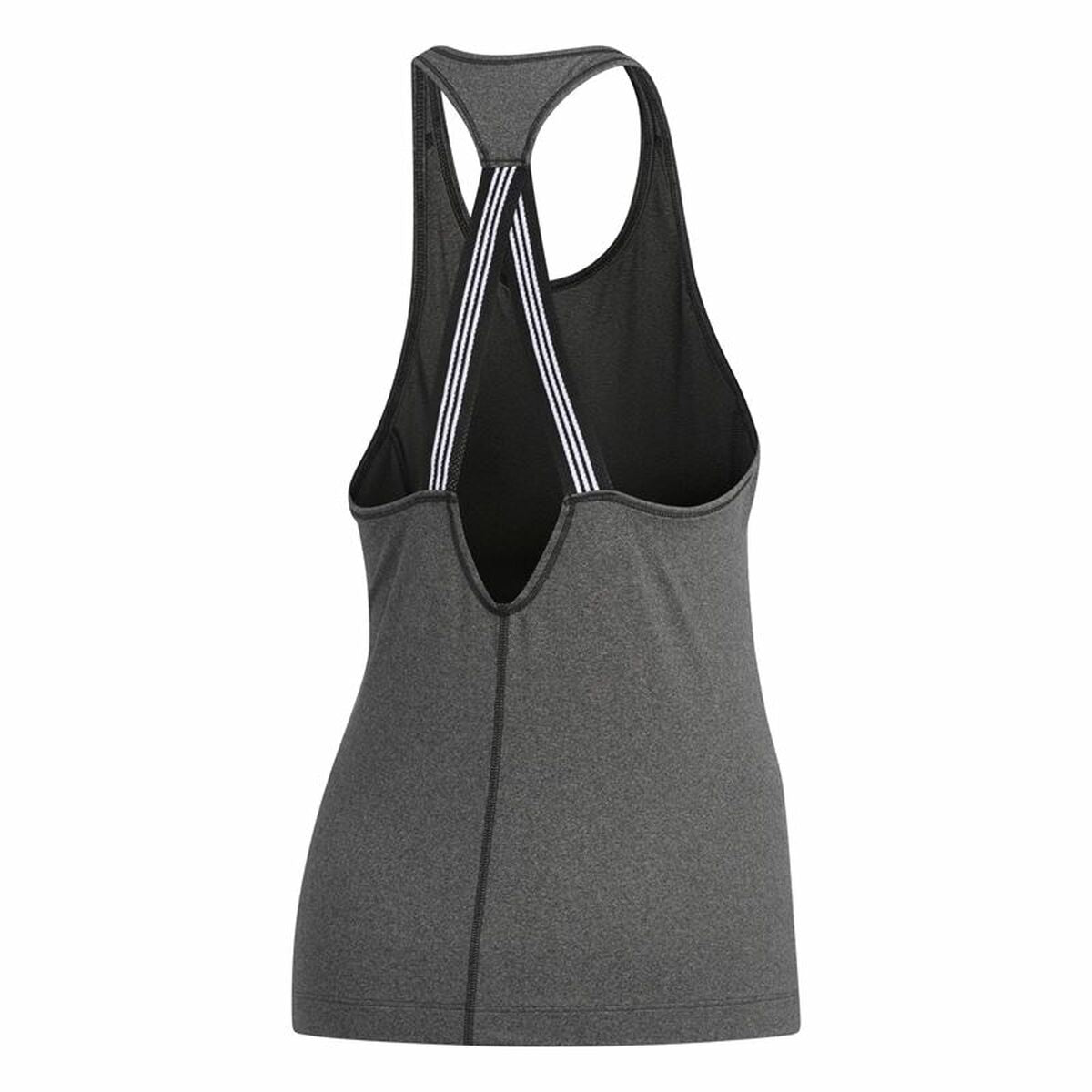 Women's Sleeveless T-shirt Adidas 3 Stripes Tank Dark grey-9