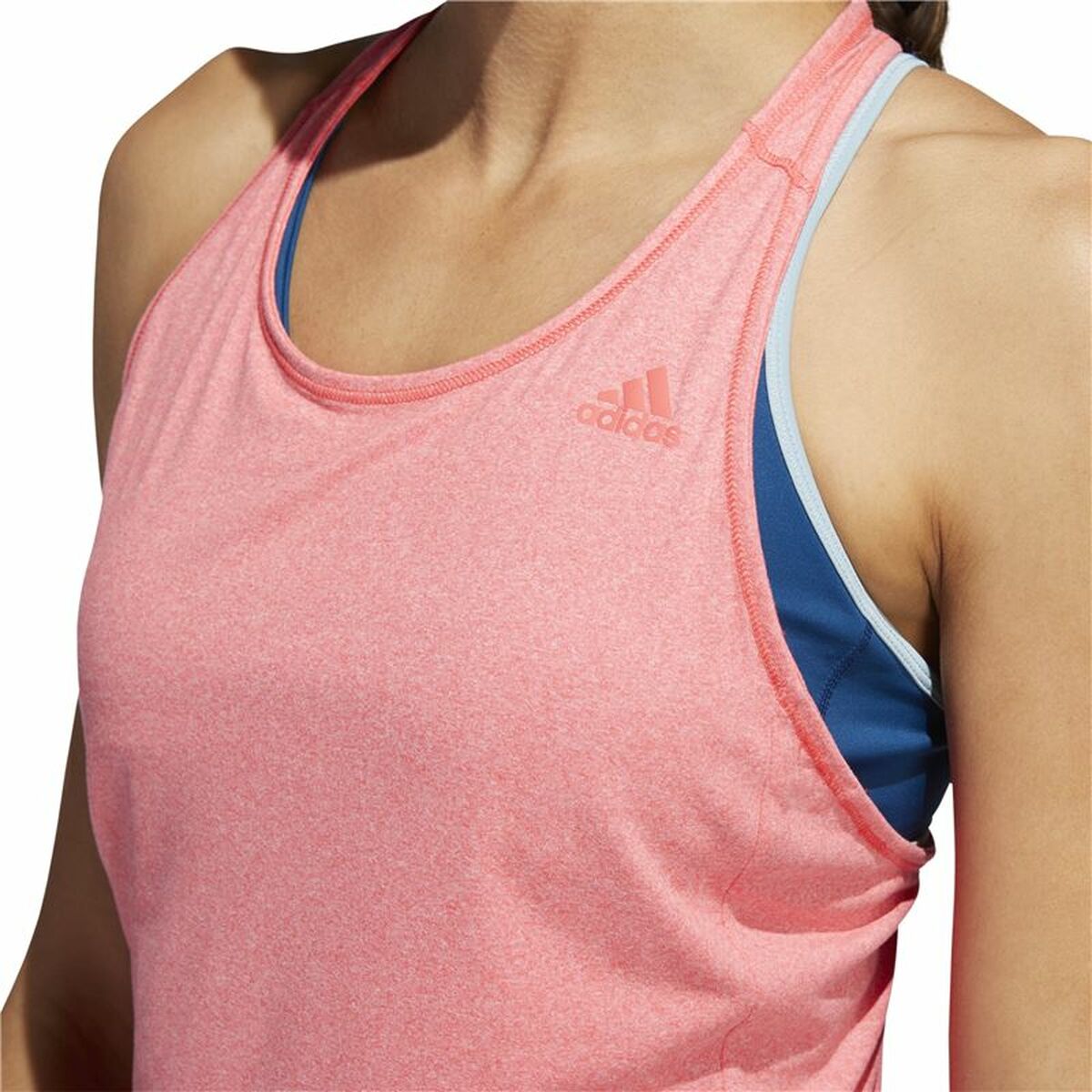 Women's Sleeveless T-shirt Adidas 3 Stripes Tank Pink-5