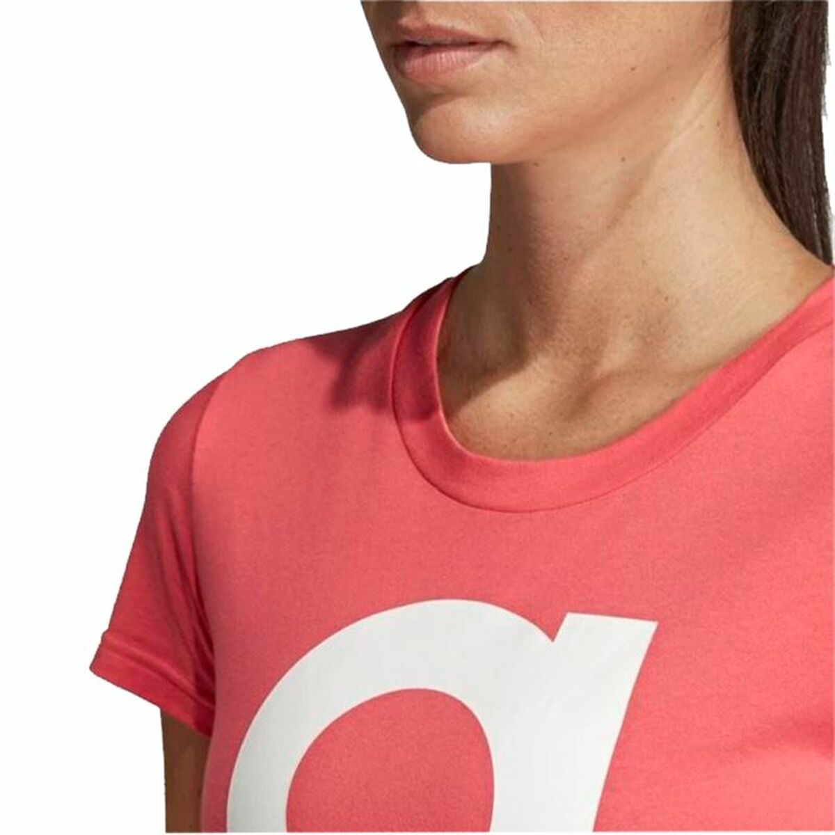 Women’s Short Sleeve T-Shirt Adidas Essentials Light Pink-3