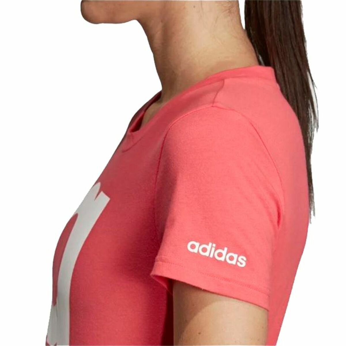 Women’s Short Sleeve T-Shirt Adidas Essentials Light Pink-2