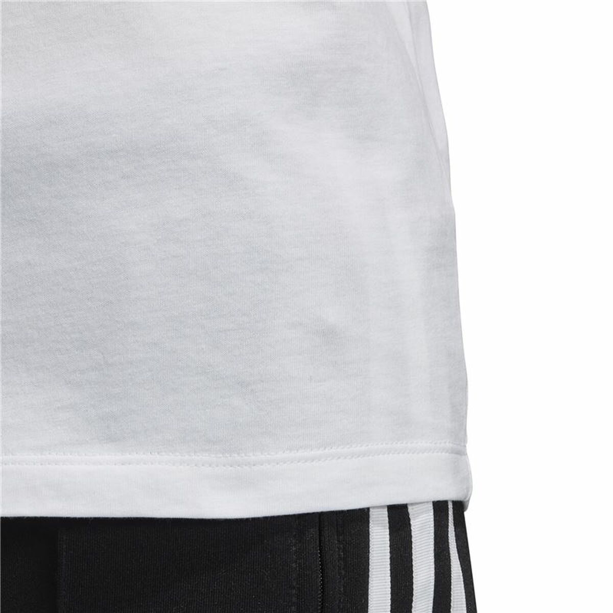 Women’s Short Sleeve T-Shirt Adidas 3 stripes White-4