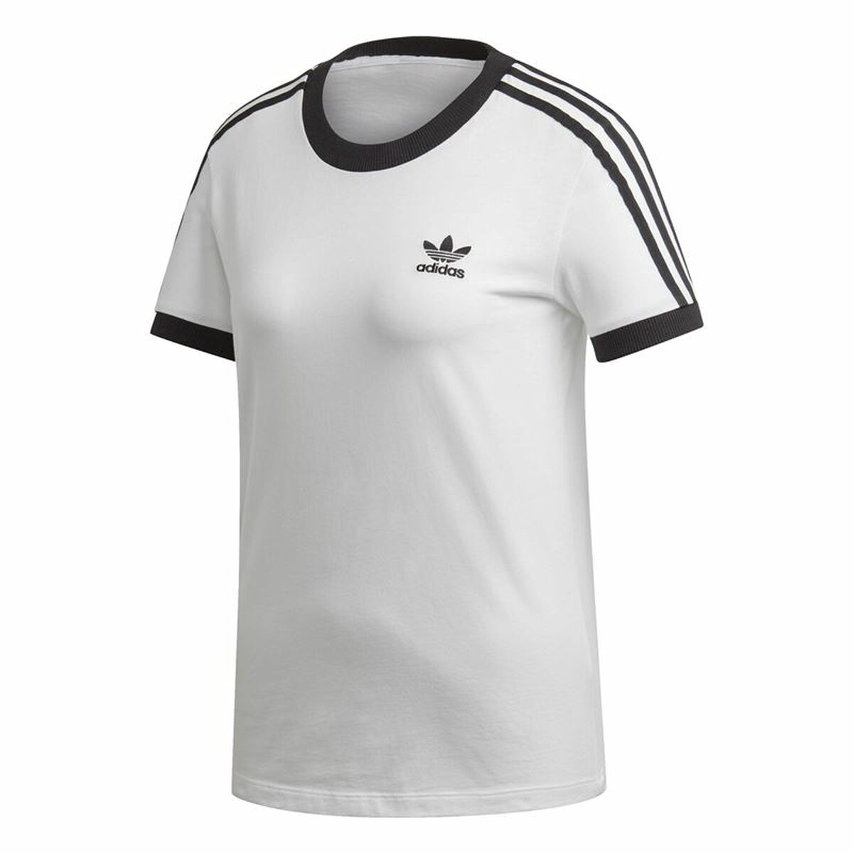 Women’s Short Sleeve T-Shirt Adidas 3 stripes White-3