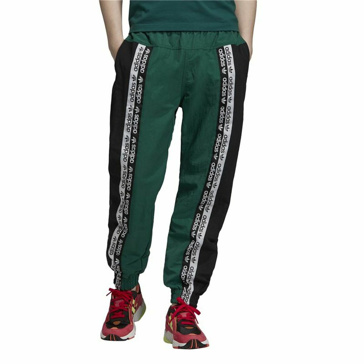 Adult's Tracksuit Bottoms Adidas R.Y.V. Men Dark green-1