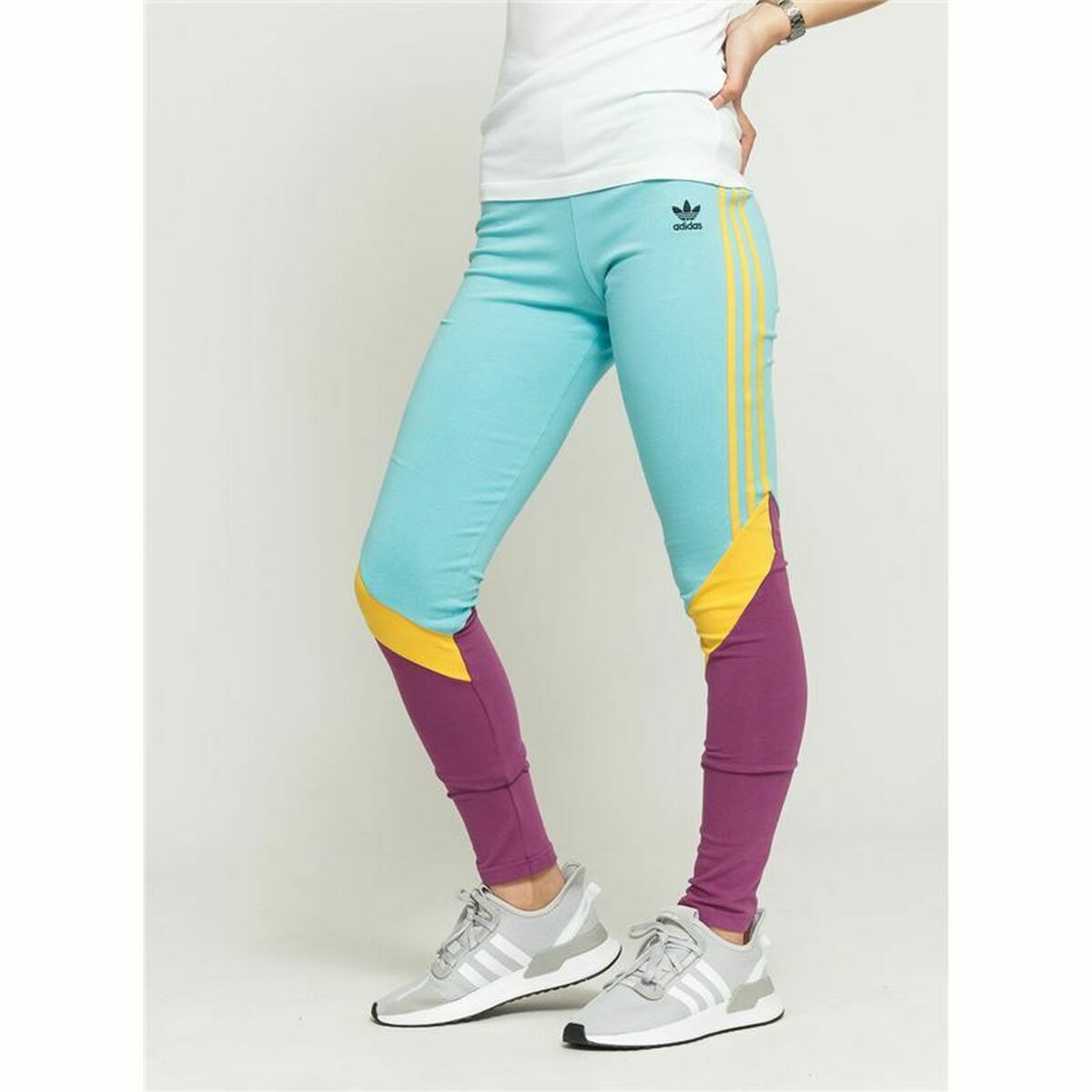 Sport leggings for Women Adidas  High-Waisted Aquamarine-1