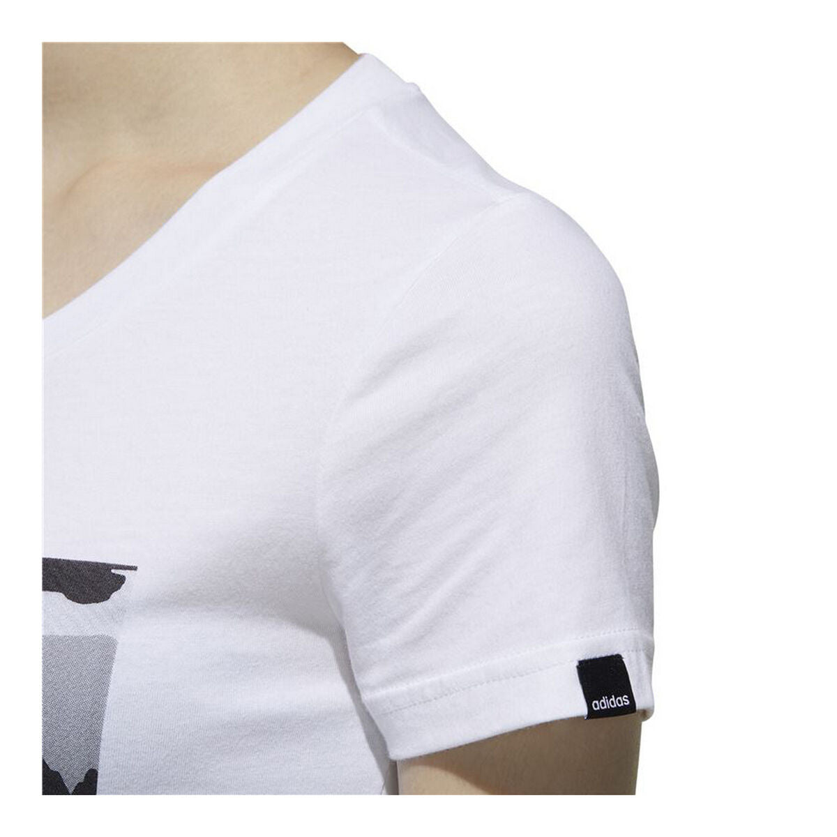 Women’s Short Sleeve T-Shirt Adidas Boxed Camo White-5