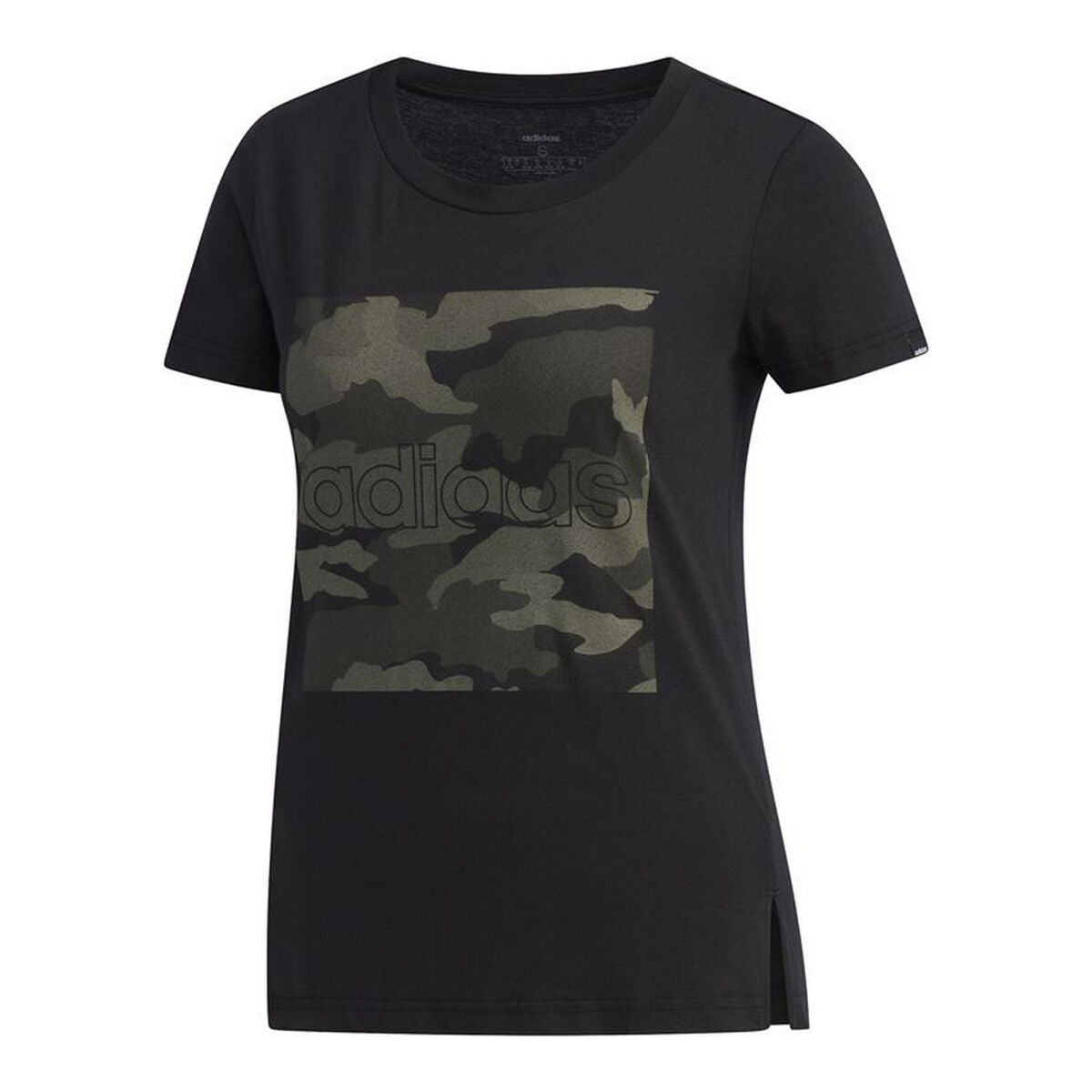 Women’s Short Sleeve T-Shirt Adidas  Boxed Como Graphic Black-0