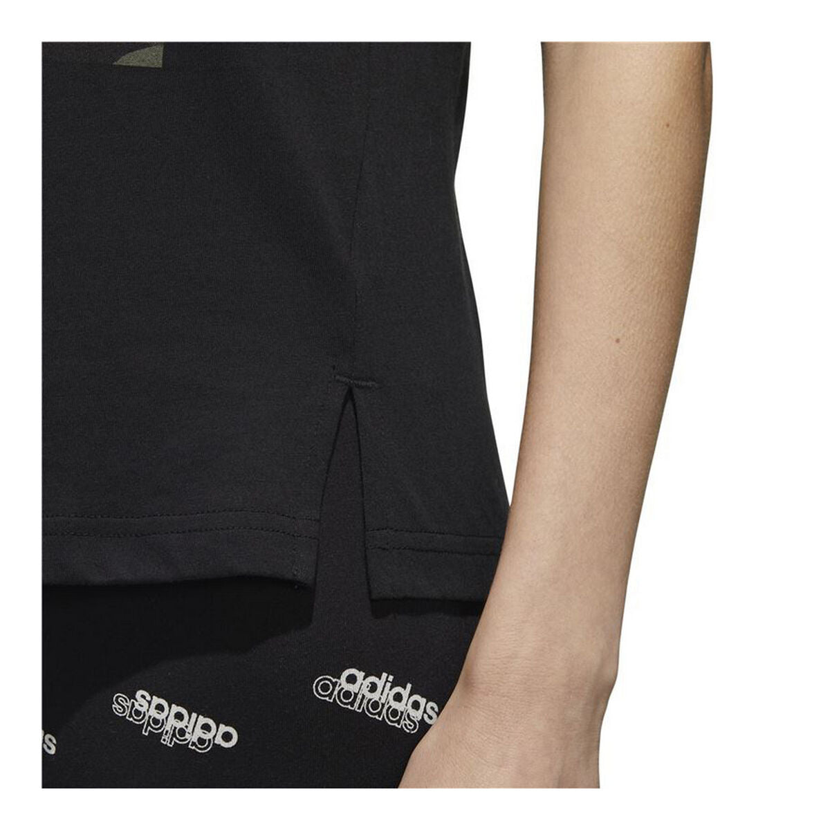 Women’s Short Sleeve T-Shirt Adidas  Boxed Como Graphic Black-4