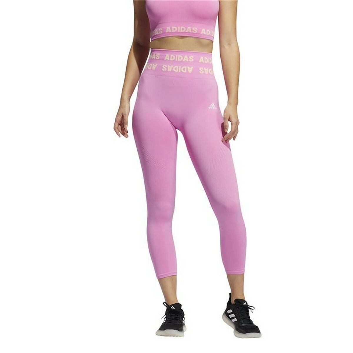 Sport leggings for Women Adidas Aeroknit Pink-7