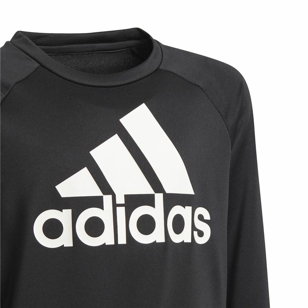 Children’s Sweatshirt without Hood Adidas Designed To Move Big Logo Black-4