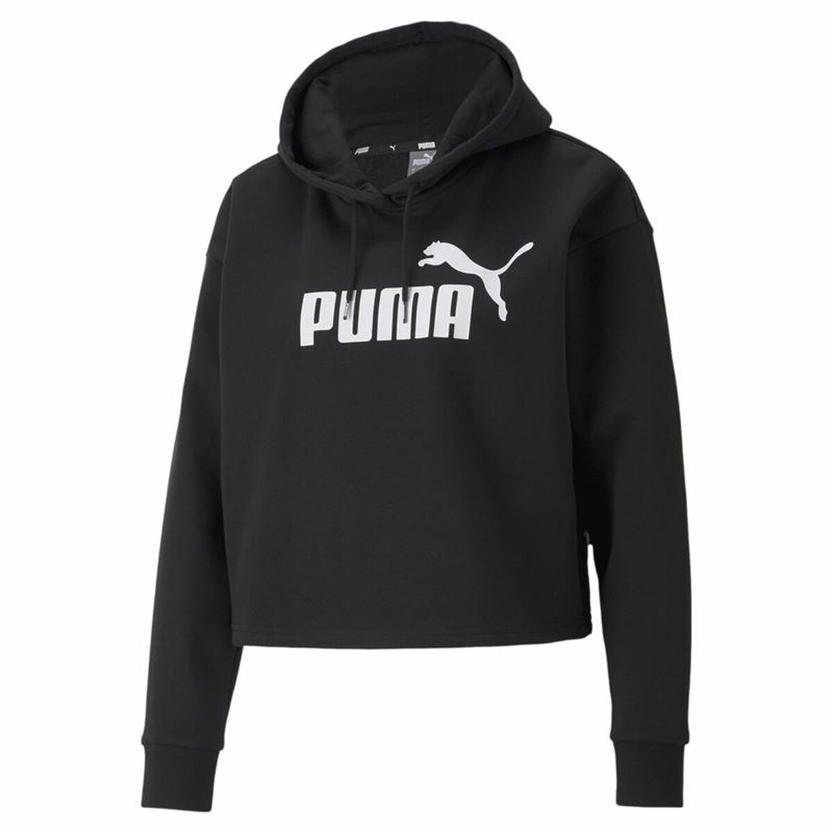 Women’s Hoodie Puma Essentials Cropped Logo Black-0