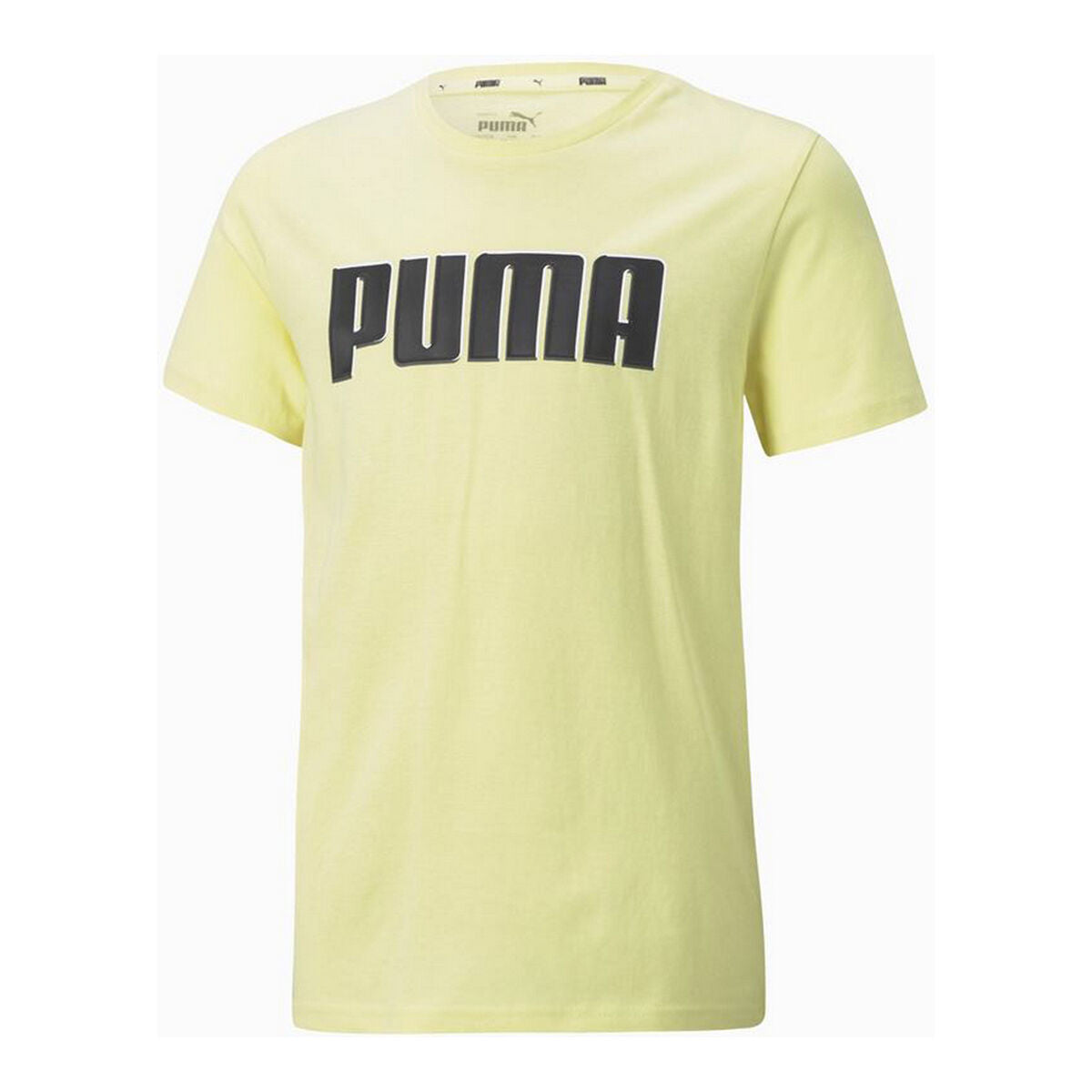 Child's Short Sleeve T-Shirt Puma  Alpha Graphic Yellow-0