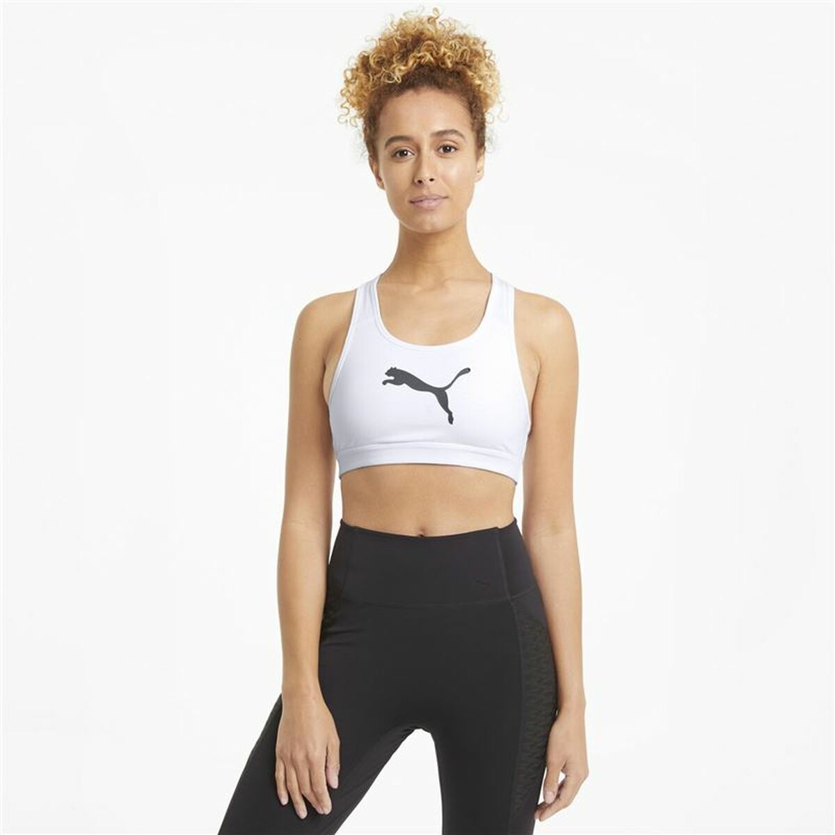 Sports Bra Puma Mid Impact 4Keeps White-3