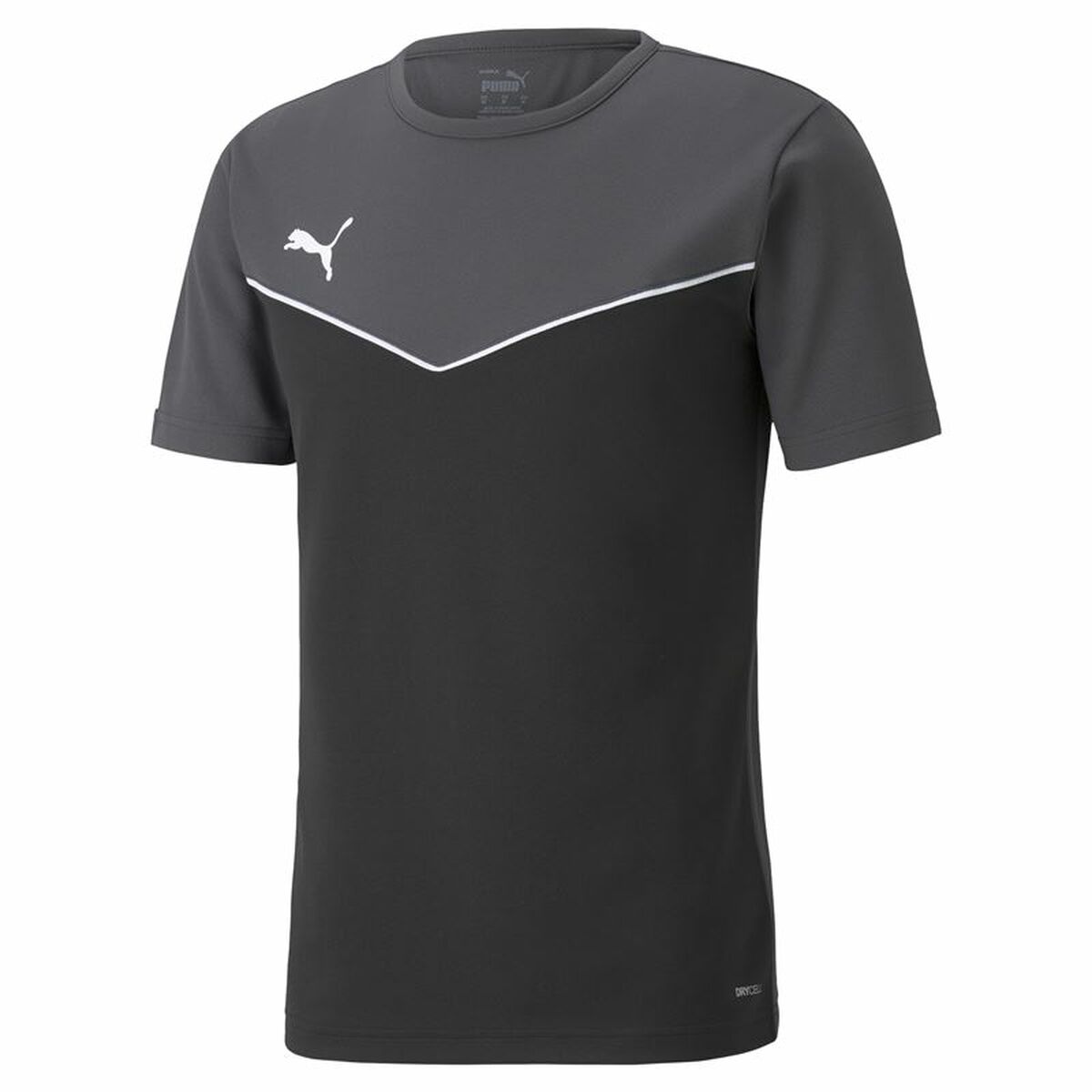 Men’s Short Sleeve T-Shirt Puma individualRISE Black Grey-0