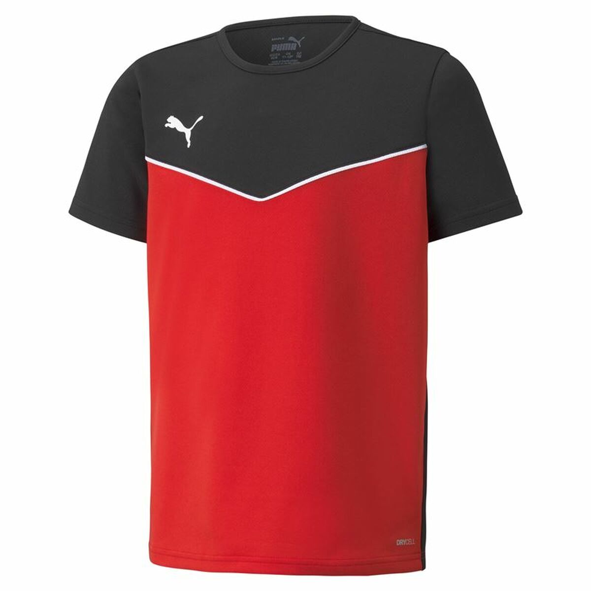 Child's Short Sleeve T-Shirt Puma individualRISE Red Black-0