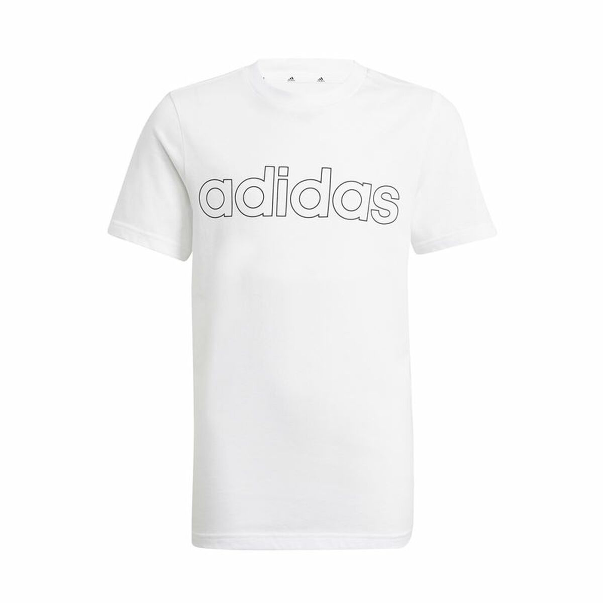 Child's Short Sleeve T-Shirt Adidas Essentials White-0