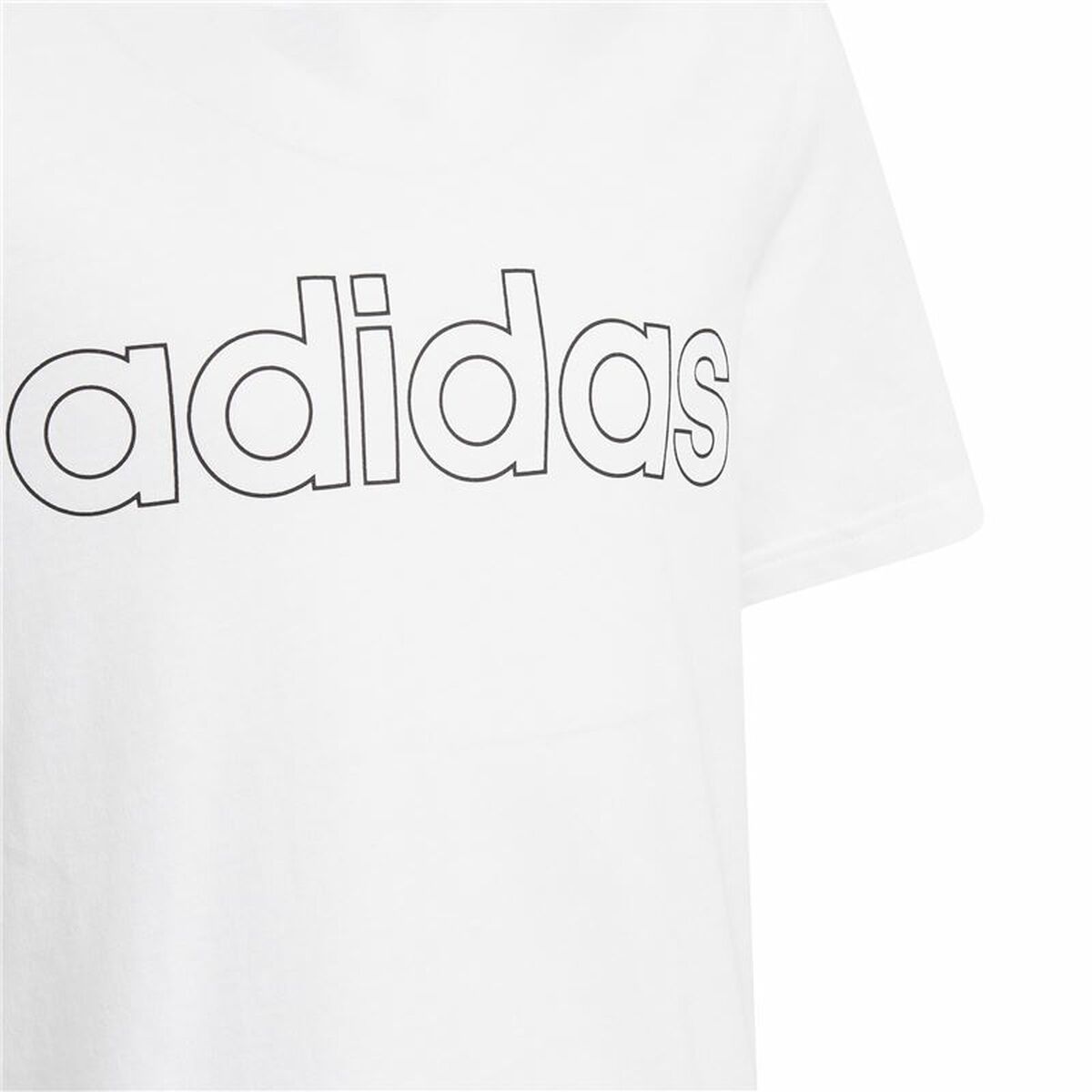 Child's Short Sleeve T-Shirt Adidas Essentials White-4