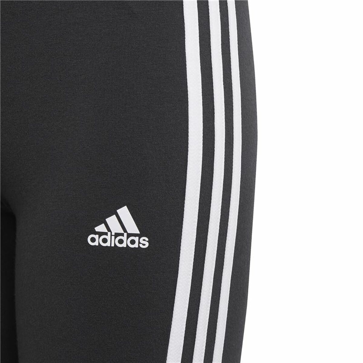 Sports Leggings for Children Adidas Essentials 3 Stripes Black-4