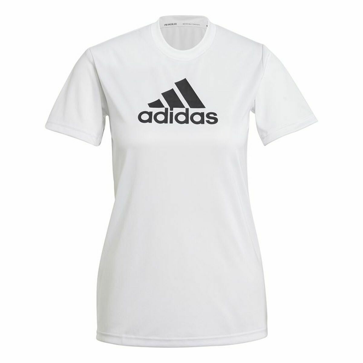 Women’s Short Sleeve T-Shirt Adidas Primeblue D2M Logo Sport  White-0