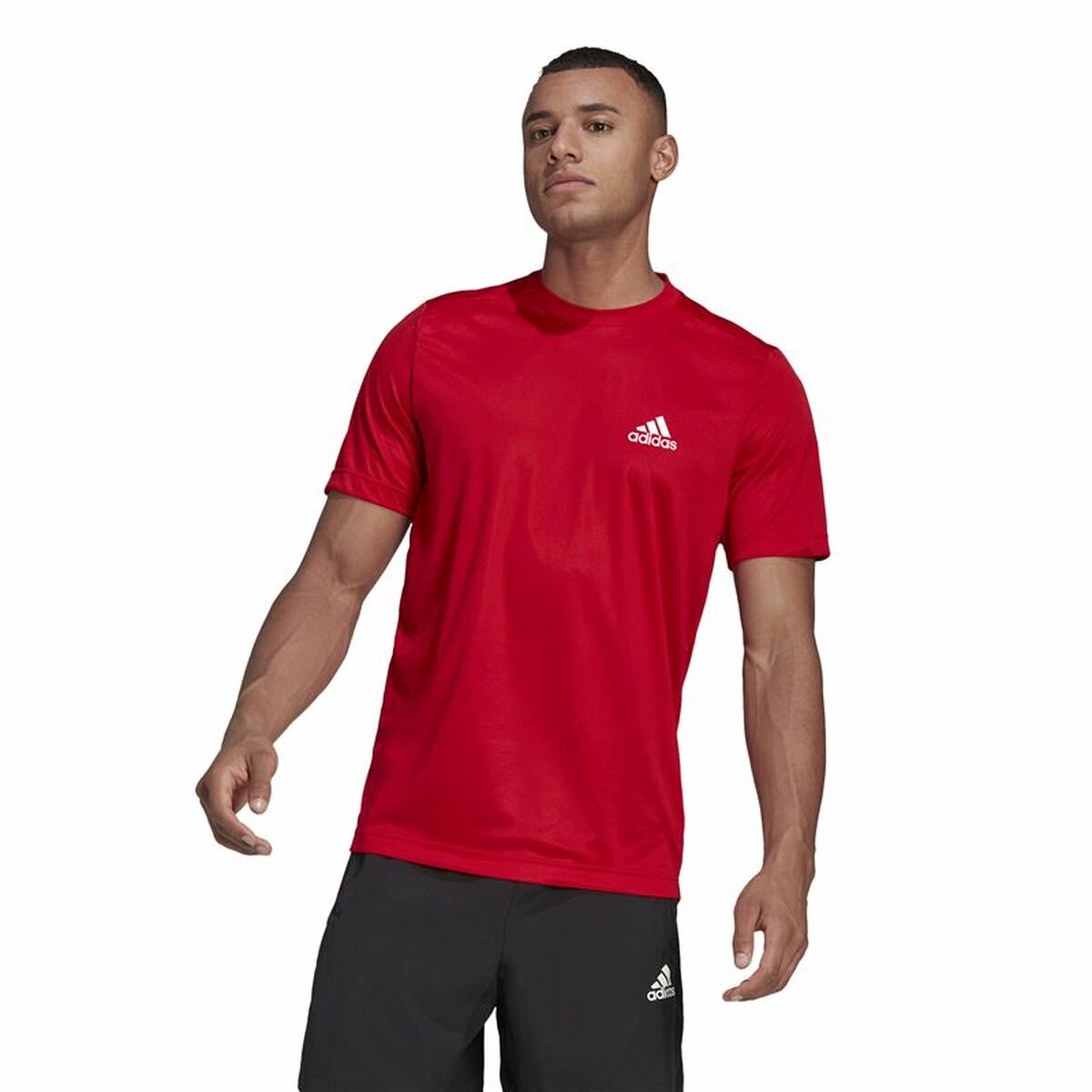 Men’s Short Sleeve T-Shirt  Aeroready Designed To Move Adidas Designed To Move Red-6