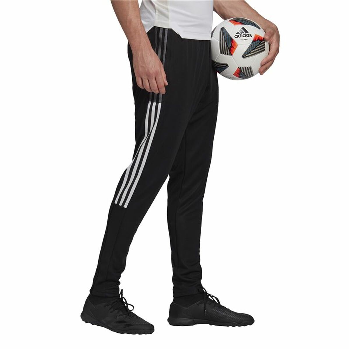 Football Training Trousers for Adults Adidas Tiro21 Tk Black Men-4