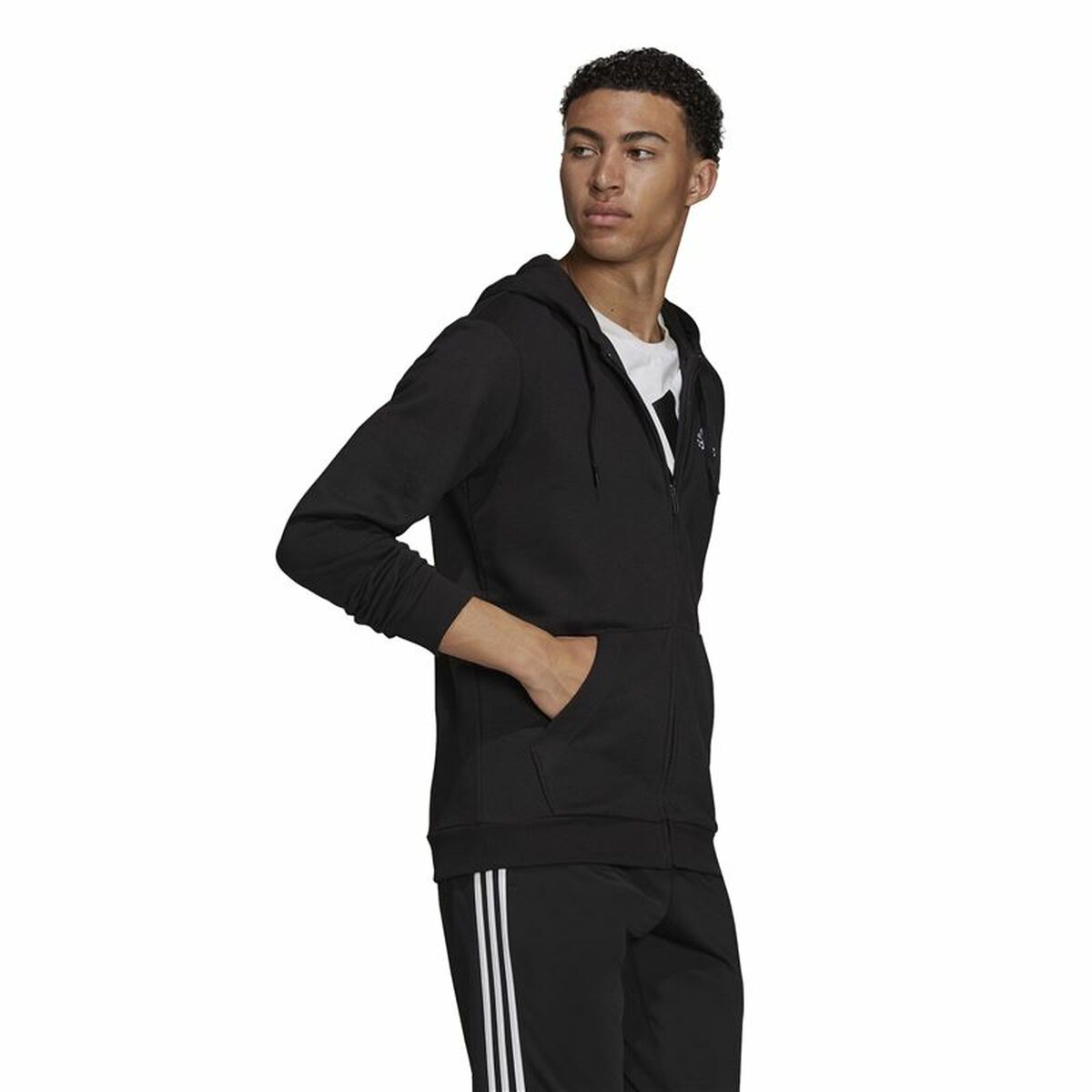 Men's Sports Jacket Adidas French Terry Big Logo Black-4