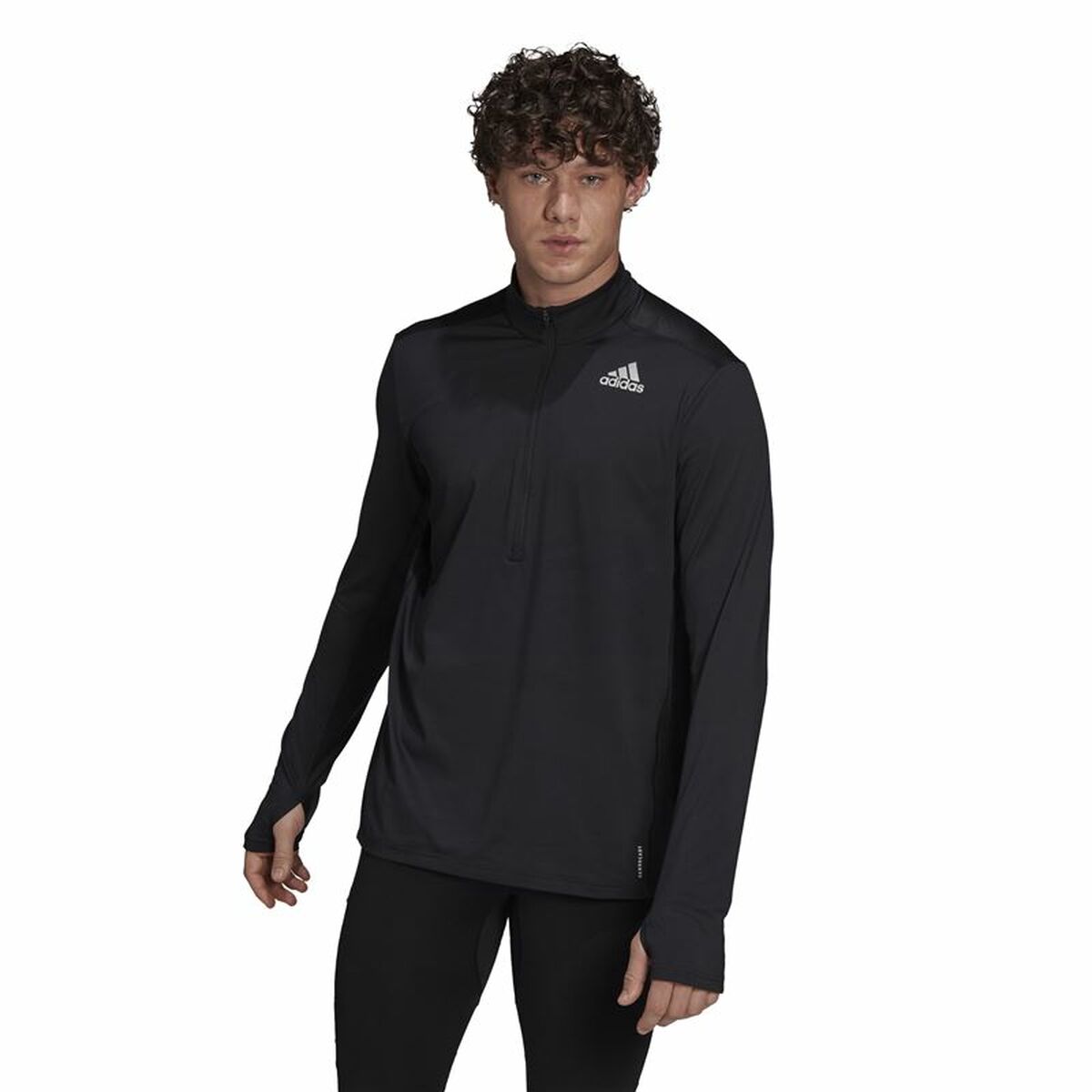 Men’s Long Sleeve T-Shirt Adidas Own The Run Black-2