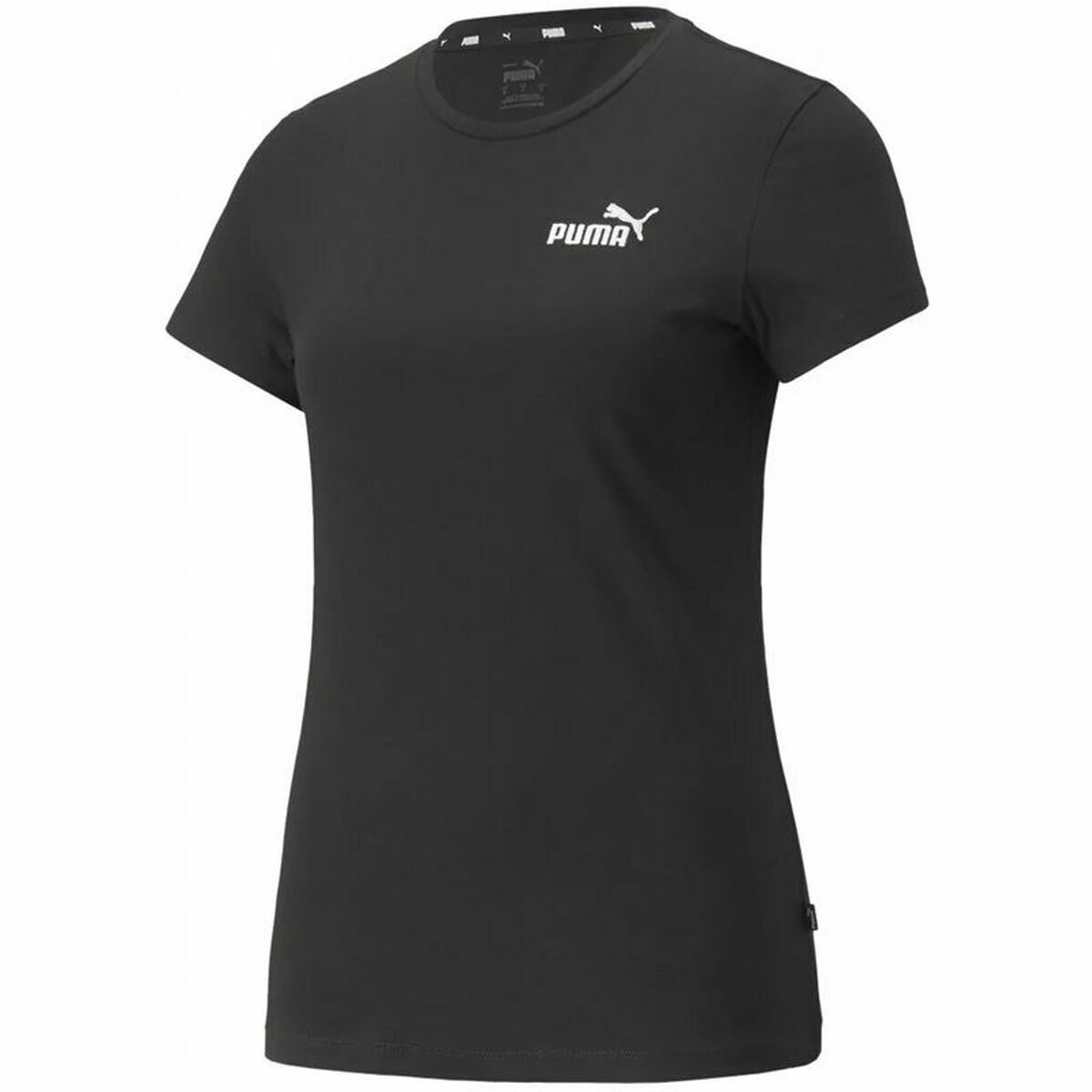 Short-sleeve Sports T-shirt Puma Essentials+ Embroidery Black-0