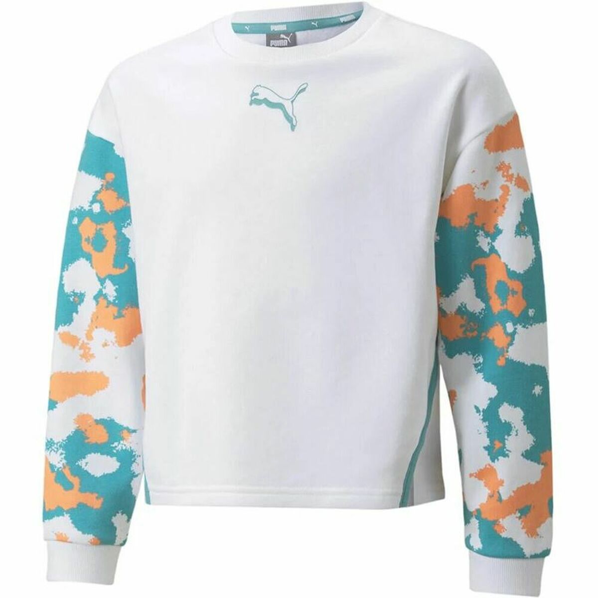 Hoodless Sweatshirt for Girls Puma Alpha Crew G White-0