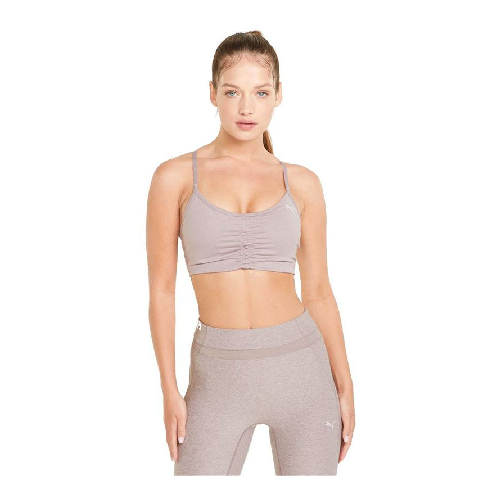 Sports Bra Puma Low Impact Studio Foundation Grey Light mauve-1