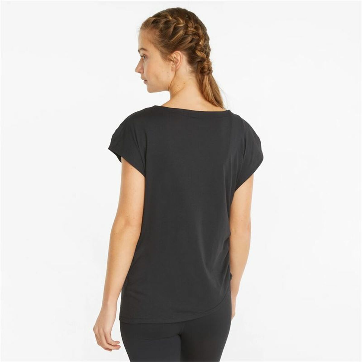 Women’s Short Sleeve T-Shirt Puma Studio Foundation Black-3