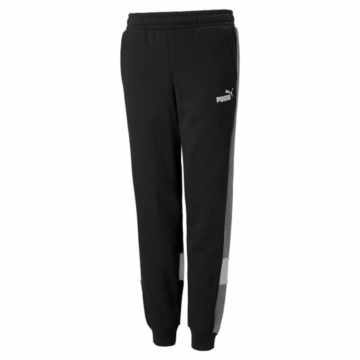 Children's Tracksuit Bottoms Puma Essentials+ Colorblock Black Boys-0