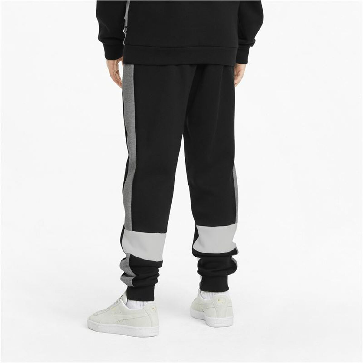 Children's Tracksuit Bottoms Puma Essentials+ Colorblock Black Boys-4