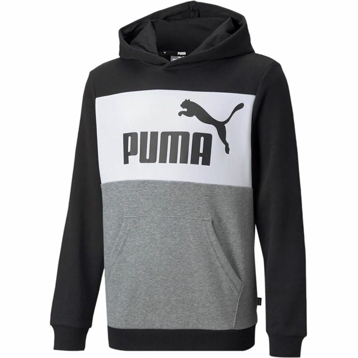 Children’s Hoodie Puma Essential Colorblock Black-0